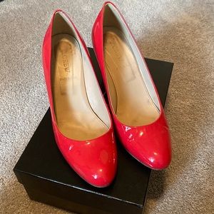 JCrew Patent Leather Oval Toe Wedge 9M